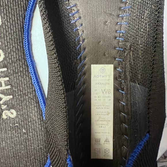 Rothy’s The Flat Black Solid Round Toe Knit Shoes - Picture 8 of 11